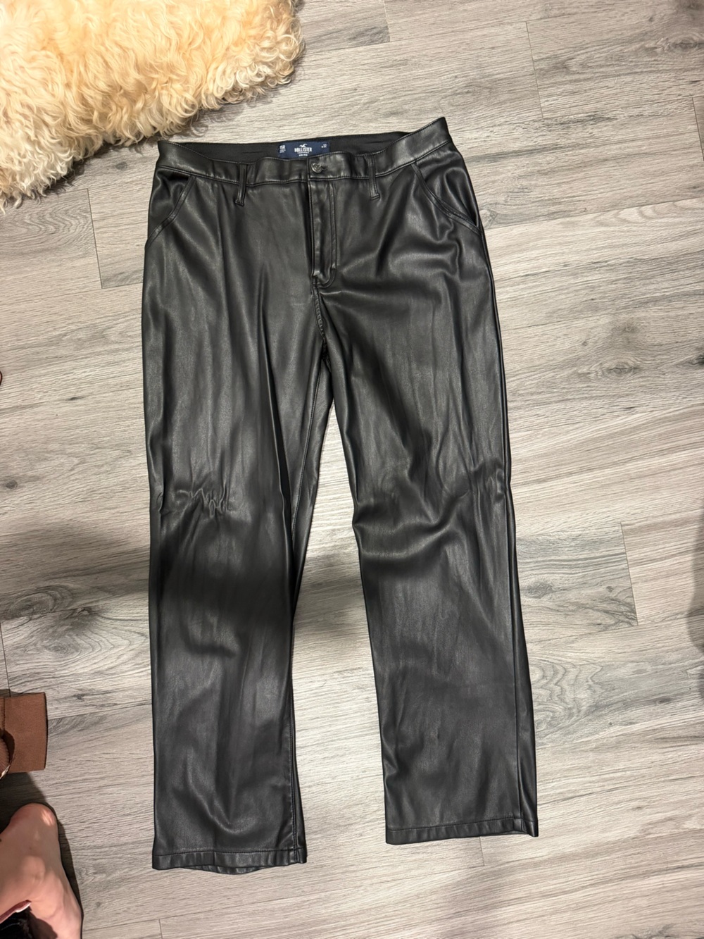 Hollister Black Faux Leather Jeans